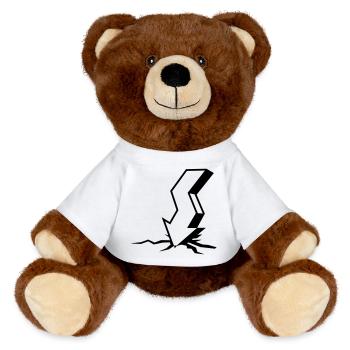 Stock market crash - MiniFeet® RecycelBär® Teddy Bear Brown - white - Front
