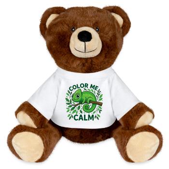 A calm chameleon - MiniFeet® RecycelBär® Teddy Bear Brown - white - Front