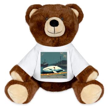 La baleine blanche retrouvée morte au quai - Nounours RecycelBär® marron - blanc - Devant