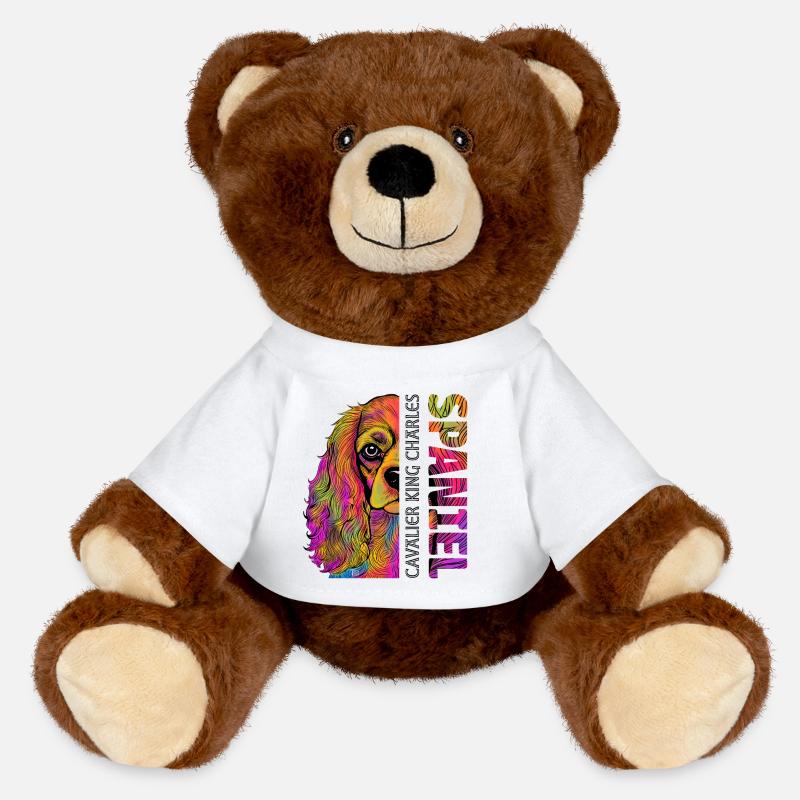 Cavalier King Charles Spaniel - MiniFeet® RecycelBär® Teddy Bear Brown - white