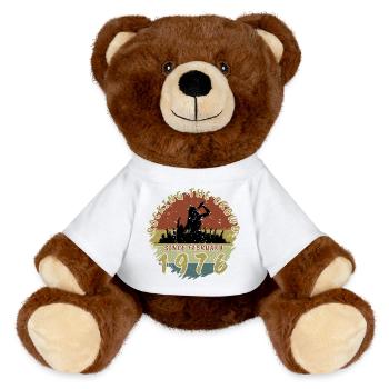 50e anniversaire Faire vibrer la foule SNG 02/1976 - Nounours RecycelBär® marron - blanc - Devant
