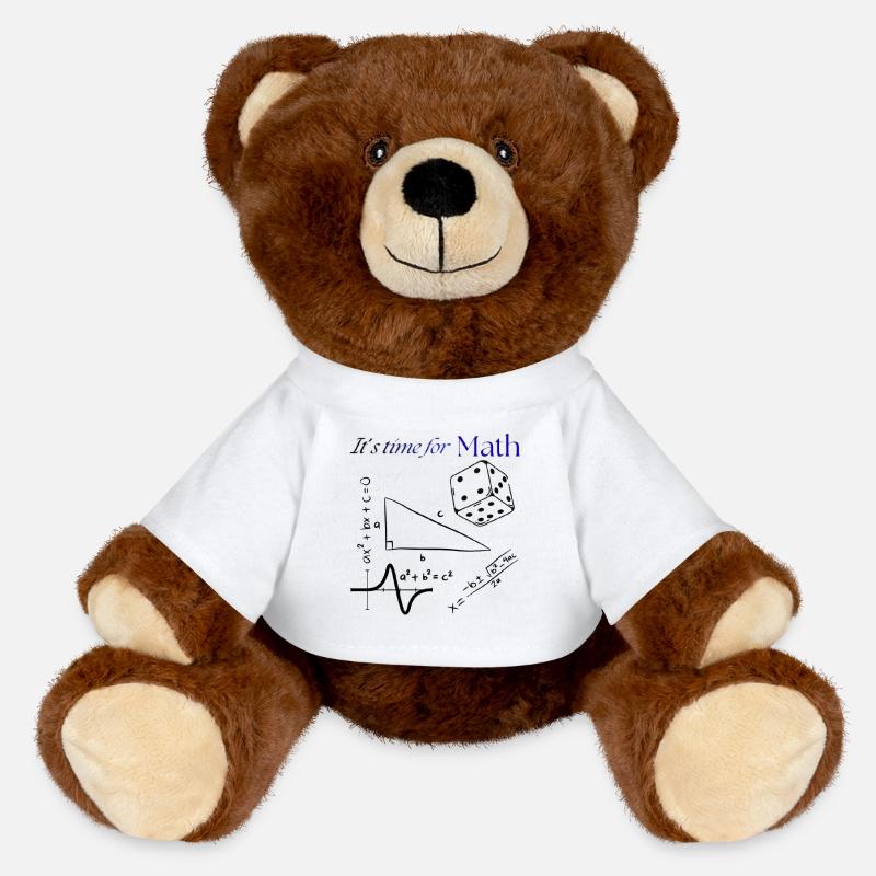 Its time for math - MiniFeet® RecycelBär® Teddy Bear Brown - white