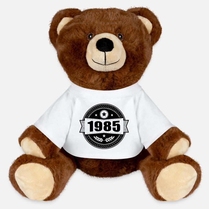 1985 black - MiniFeet® RecycelBär® Teddy Bear Brown - white