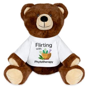 Herbalist Flirting With Phytotherapy Professional  - MiniFeet® RecycelBär® Teddy Bear Brown - white - Front