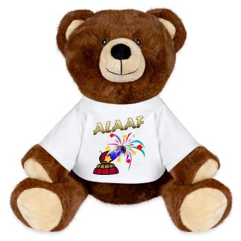 Alaaf Carnival Fireworks Carnival - MiniFeet® RecycelBär® Teddy Bear Brown - white - Front