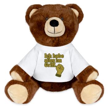 Ich habe alles im Griff - MiniFeet® RecycelBär® Braun - Weiß - Vorne