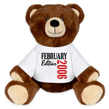 21st birthday - February 2006 - MiniFeet® RecycelBär® Teddy Bear Brown - white - Front