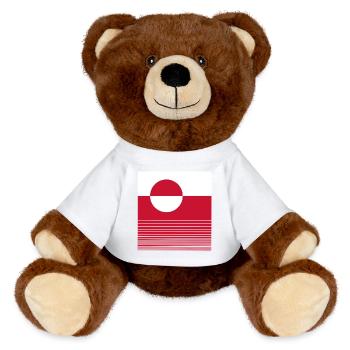 Grönländisches Gebiet des Königreichs Dänemark - MiniFeet® RecycelBär® Braun - Weiß - Vorne