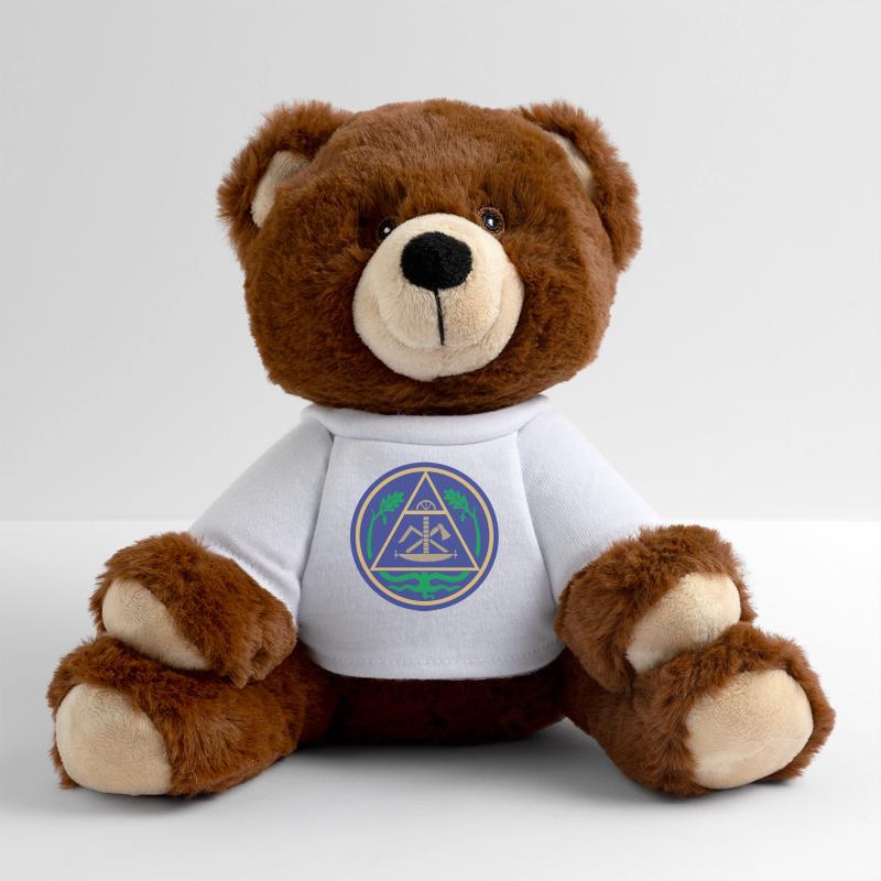 51195_Zimmerer Geometric Triangle Emblem MiniFeet® RecycelBär® Teddy Bear Brown