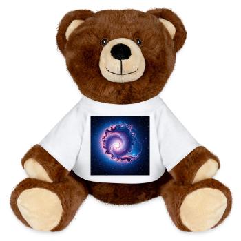 Spiral of the Galaxy - MiniFeet® RecycelBär® Teddy Bear Brown - white - Front