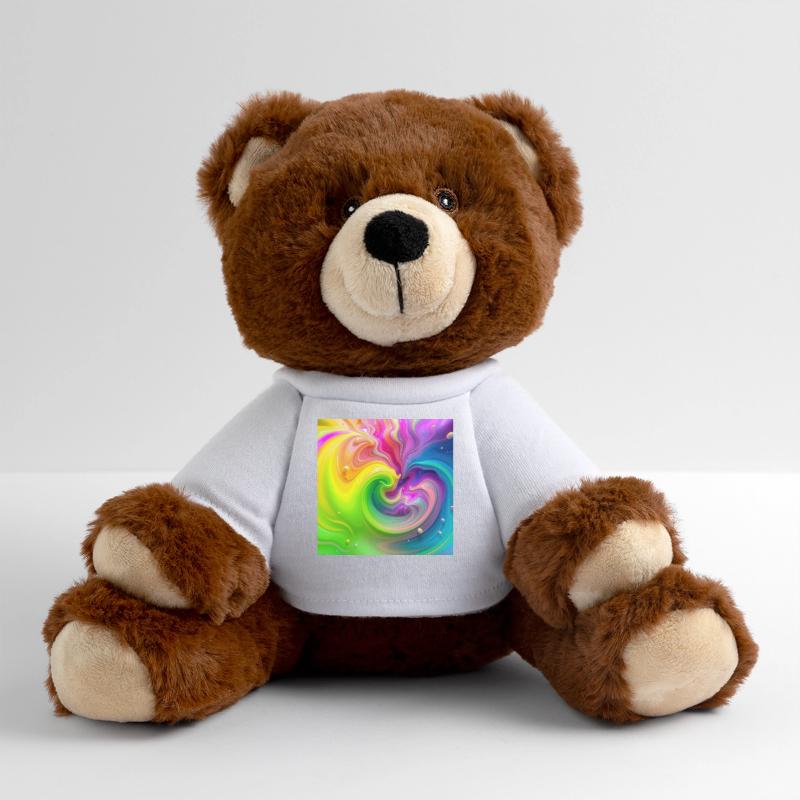 Farbwirbel Neon Regenbogen MiniFeet® RecycelBär® Braun