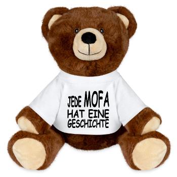 Mofa - MiniFeet® RecycelBär® Braun - Weiß - Vorne