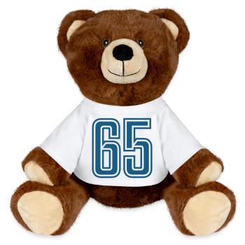 65 - MiniFeet® RecycelBär® Teddy Bear Brown - white - Front
