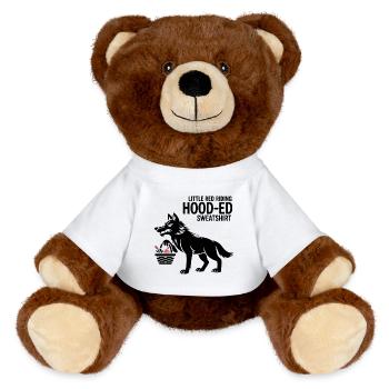 Loup de conte de fées avec panier - Nounours RecycelBär® marron - blanc - Devant