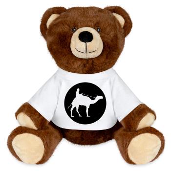 Promenade à chameaux - Nounours RecycelBär® marron - blanc - Devant