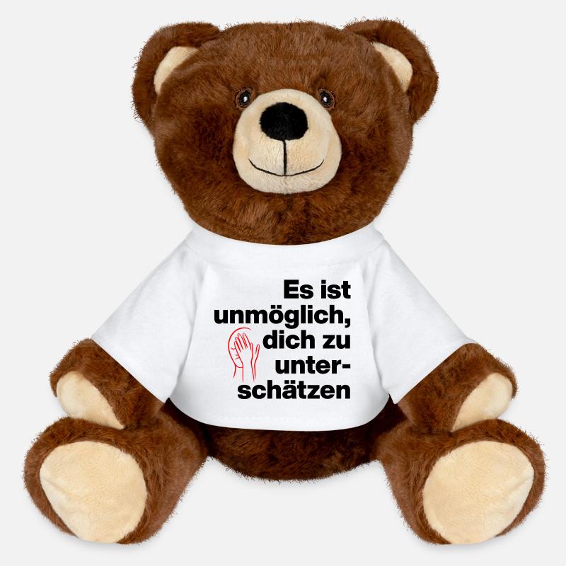 È IMPOSSIBILE SOTTOVALUTARE SE STESSI. SARCASMO - MiniFeet® RecycelBär® marrone - bianco