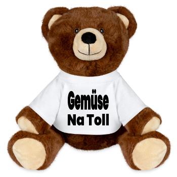 Vegetable - MiniFeet® RecycelBär® Teddy Bear Brown - white - Front