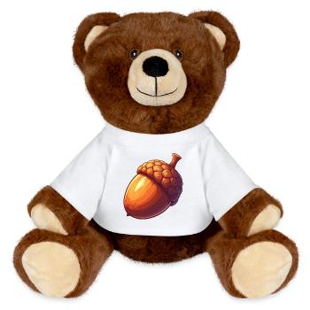 acorn - MiniFeet® RecycelBär® Teddy Bear Brown - white - Front