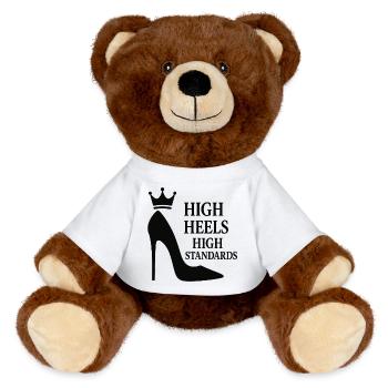 High Heels High Standards: Power-Statement Queen - MiniFeet® RecycelBär® Braun - Weiß - Vorne