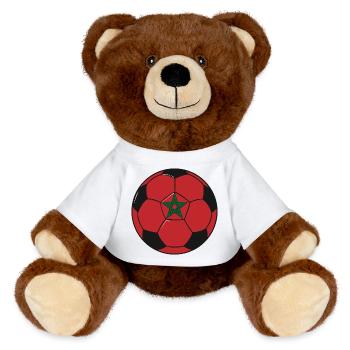 Football_team_Morocco - MiniFeet® RecycelBär® Teddy Bear Brown - white - Front