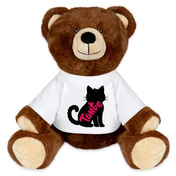 Tante Chat - Nounours RecycelBär® marron - blanc - Devant