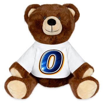 Maillot de football numéro 0 Design Style sportif - Nounours RecycelBär® marron - blanc - Devant