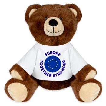L’Europe Ensemble Emblème Fort - Nounours RecycelBär® marron - blanc - Devant