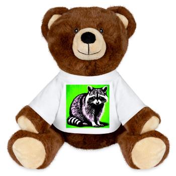 Waschbär - MiniFeet® RecycelBär® Braun - Weiß - Vorne