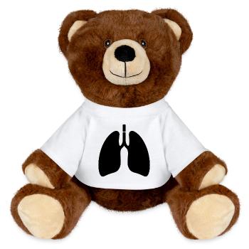 Lungs - MiniFeet® RecycelBär® Teddy Bear Brown - white - Front