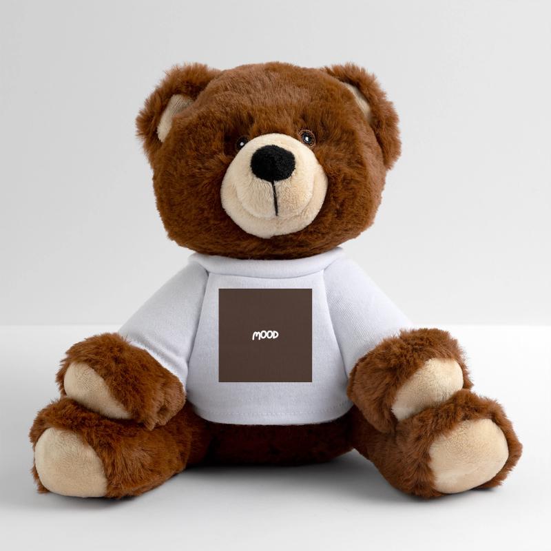 "MOOD" Graphic Tee Design Nounours RecycelBär® marron