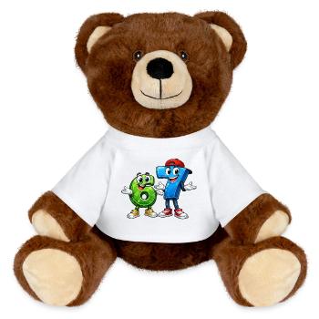 67 sixseven - MiniFeet® RecycelBär® Teddy Bear Brown - white - Front