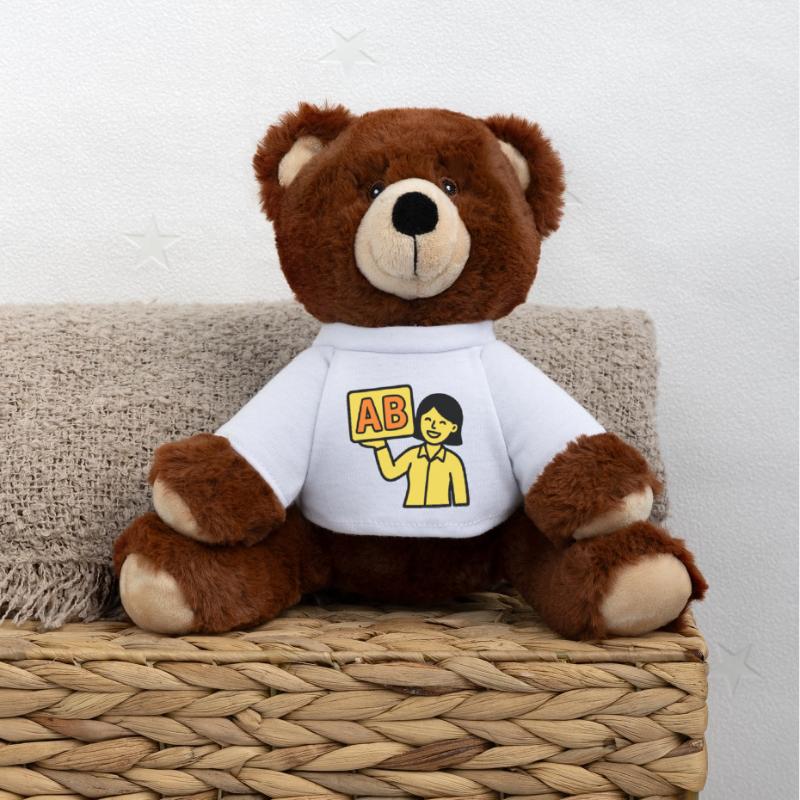 Enseignant à l’école primaire ABC Vector Nounours RecycelBär® marron