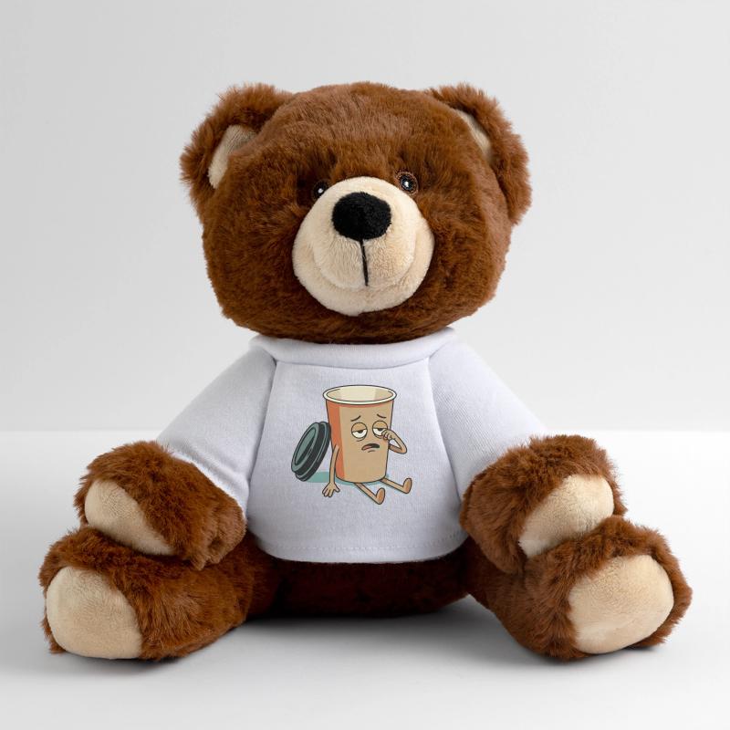 Erschöpfte Kaffeetasse-Figur MiniFeet® RecycelBär® Braun