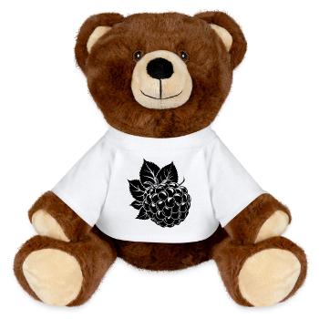 Brombeeren - MiniFeet® RecycelBär® Braun - Weiß - Vorne