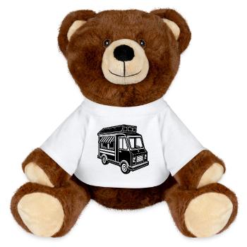 Camion de nourriture - Nounours RecycelBär® marron - blanc - Devant