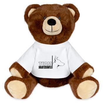 TEAM Xoloitzcuintle Hunde Hund Wilsigns - MiniFeet® RecycelBär® Braun - Weiß - Vorne