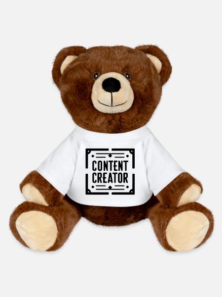 I am a Content Creator - MiniFeet® RecycelBär® Braun - Weiß