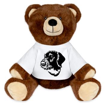 Deutsch Drahthaar - MiniFeet® RecycelBär® Braun - Weiß - Vorne