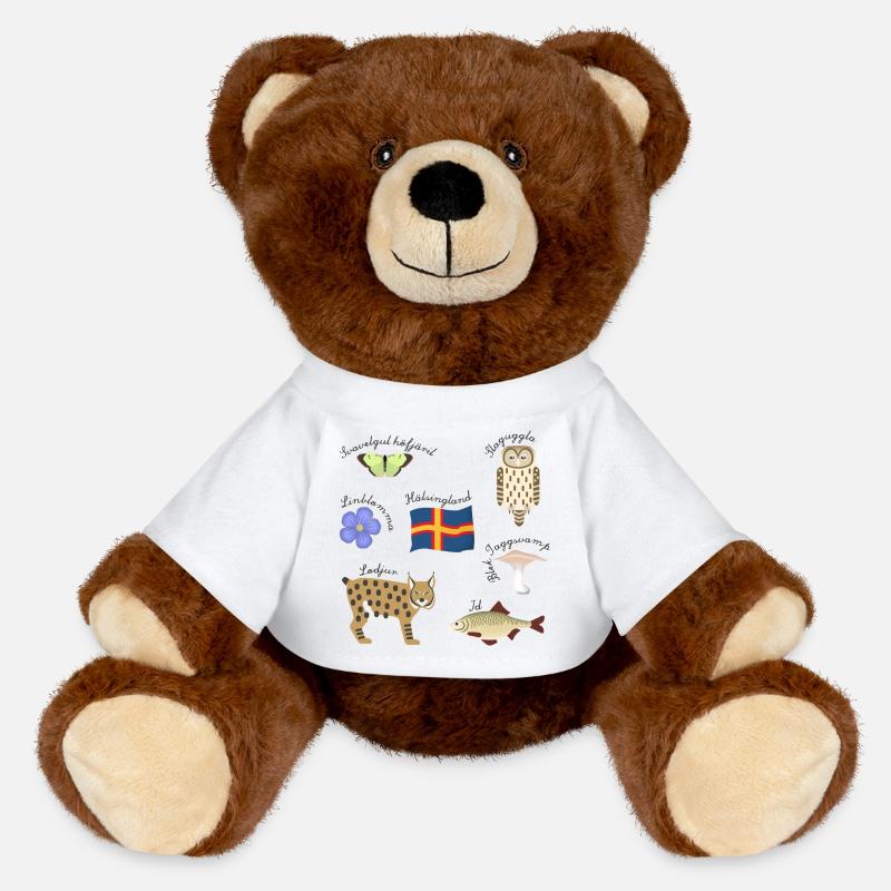 HÄLSINGLAND - MiniFeet® RecycelBär® Teddy Bear Brown - white