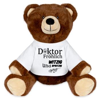 Doktor Fröhlich Geschenk - MiniFeet® RecycelBär® Braun - Weiß - Vorne