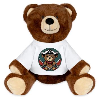 Teddy Bear / Cuddly Toy / Stuffed Animal / Gift Idea - MiniFeet® RecycelBär® Teddy Bear Brown - white - Front