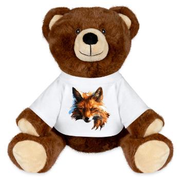Renard polygonal - Nounours RecycelBär® marron - blanc - Devant