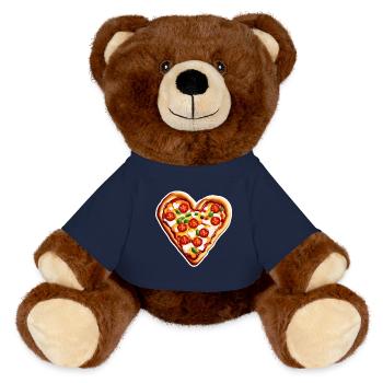 Pizza / Restauration rapide / Italienne / Margherita - Nounours RecycelBär® marron - bleu marine - Devant