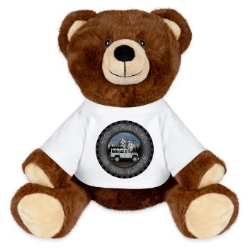 TO TRAVEL IS TO LIVE - MiniFeet® RecycelBär® Teddy Bear Brown - white - Front