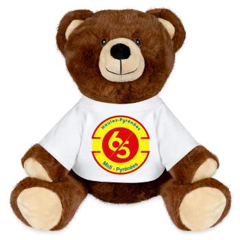 Hautes-Pyrénées - Nounours RecycelBär® marron - blanc - Devant