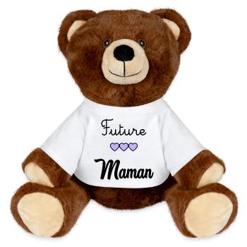 WERDENDE MAMA - MiniFeet® RecycelBär® Braun - Weiß - Vorne