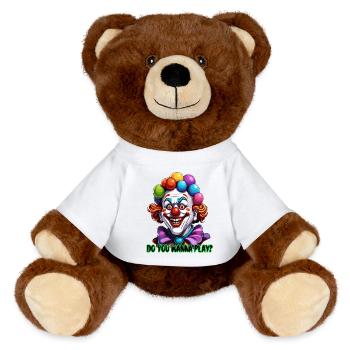 Clown / Circus / Carnival / Carnival / Playful - MiniFeet® RecycelBär® Teddy Bear Brown - white - Front