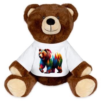 Bear - MiniFeet® RecycelBär® Teddy Bear Brown - white - Front