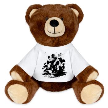 Geige - MiniFeet® RecycelBär® Braun - Weiß - Vorne