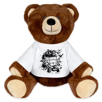 Lacrosse Helmet - MiniFeet® RecycelBär® Teddy Bear Brown - white - Front